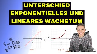 Unterschied Lineares und Exponentielles Wachstum Graphen Wertetabellen Funktionsgleichungen [upl. by Nayt]