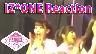 PRODUCE48 EP12 IZONE Reaction to Kim Chaewon 10th Place Ranking 아이즈원 프로듀스48 리액션 직캠 [upl. by Nawyt]