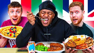 SIDEMEN EAT FOOD FROM DIFFERENT COUNTRIES 24 HOURS CHALLENGE [upl. by Tonya]