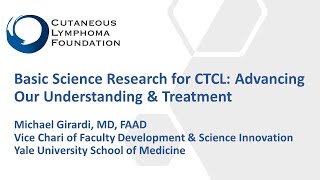 Basic Science Research for Cutaneous Tcell Lymphoma [upl. by Assirol]