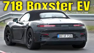 2025 Porsche 718 Boxster EV Testing Before Production [upl. by Yrogerg]