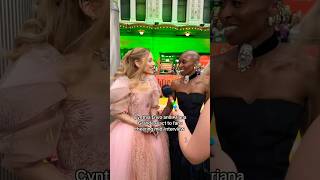 Ariana Grande and Cynthia Erivo messing with fans at Wicked premiere 😂 shorts arianagrande [upl. by Tyson]