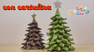 Cómo hacer un árbol de navidad con cartulina 🎄 [upl. by Mehalek]