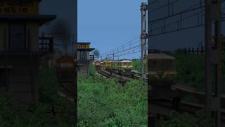 Train High Speed Crossing in Railway Gate  Train Simulator 2024 shorts viral shortvideo short [upl. by Anaujik]