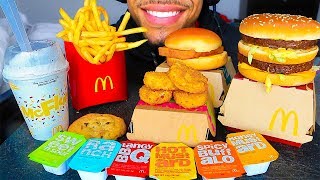 ASMR MCDONALDS MUKBANG BIG MAC OREO MCFLURRY FRIES CHICKEN NUGGETS EATING SHOW JERRY BIG BITES [upl. by Idnic]