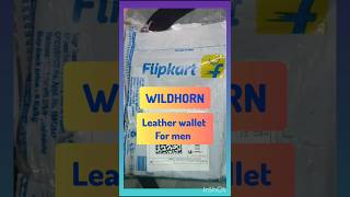 WILDHORN leather men wallet reviewflipkartshortsunboxingytshort [upl. by Aleil]