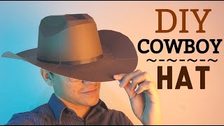 How to make a Cowboy Hat using Paper Cardboard DIY  Momuscraft [upl. by Ahsitahs]