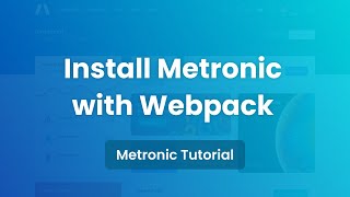 Install Metronic with Webpack  Metronic 8 Admin Template [upl. by Irod623]