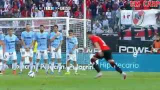 Gol de tiro libre de Ramiro Funes Mori RiverTemperley HD [upl. by Pournaras383]