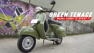 Vespa Sprint Restoration  Green Tenace Gak Salah Pilih Warna [upl. by Lerred15]