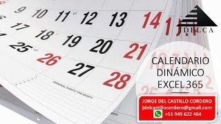 ¿COMO ELABORAR UN CALENDARIO DINÁMICO EN EXCEL 365 [upl. by Gisella]