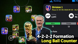 4222 Formation X Long Ball Counter 🔥😱 Individual Instructions Guide ✅ eFootball 2024 [upl. by Retxed199]