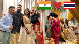 Attending THAIINDIAN Wedding in Bangkok Thailand  Sikh amp Hindu Wedding Vlog [upl. by Aiuqenehs]