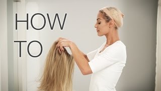 How to Put on a Wig  Its easy watch video [upl. by Sayres]