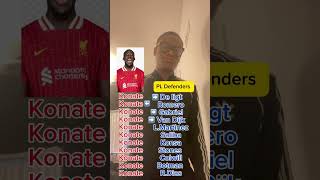 Konate VS PL Defenders konate liverpoolfc premierleague football shorts [upl. by Kahlil]