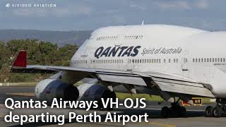 Now retired  Qantas Airways VHOJS departing RW03 at Perth Airport [upl. by Sato]