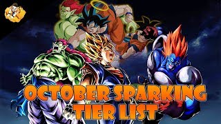 October Sparking Tier List Dragon Ball Legends DB DBL DBZ [upl. by Ynohtona833]