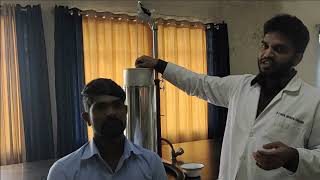 Demonstration of Spirometry by Pandian Mpvsmededu [upl. by Llednek]