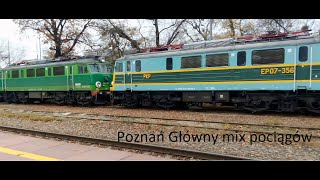 Poznań Główny mix pociągów [upl. by Nidnarb985]