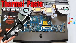 Repasting CPU amp GPU Alienware 17 R4 Dell Gaming Laptop [upl. by Daugherty]