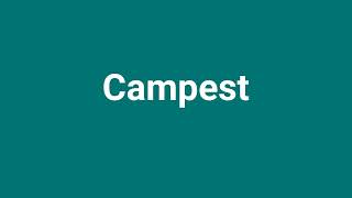 Campest Meaning and Pronunciation [upl. by Smeaj]