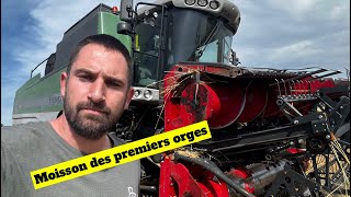 Moisson des premiers orges 2024 avec la nouvelle moissonneuse batteuse [upl. by Stephine]