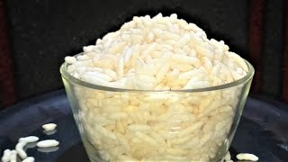 How to Make Puffed Rice at Home  Puffed Rice Without Oil and Salt  Rice Popcorn [upl. by Rowney548]