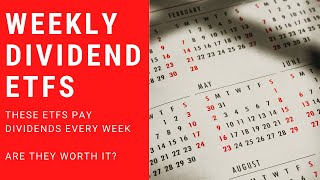 WEEKLY Dividend ETF These New ETFs Pay Dividends Every Week [upl. by Rexferd220]