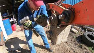 Installing Hydraulic Thumb From eBay on miniexcavator Kubota KX1213 [upl. by Ursula]