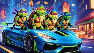 Brave and Strong Ninja Turtles  Animals Song for Kids 🎵🎵 [upl. by Anikas]