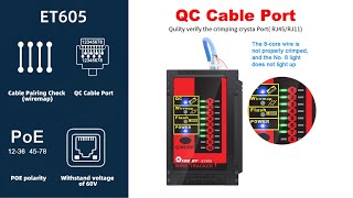 ET605 Network Tool AllinOne Cable Tester Crimper PoE Tester for Efficient Line Install Repair [upl. by Ashlie886]