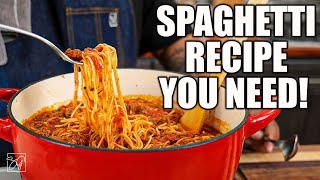 The Only Homemade Spaghetti Recipe Youll Ever Need [upl. by Assirec519]