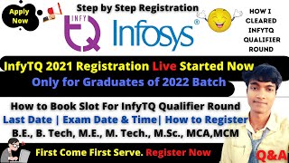 💥Update InfyTQ 2022 Registration Live Started Now  Last Date  Exam Date amp Time  How to Book Slot [upl. by Aday]