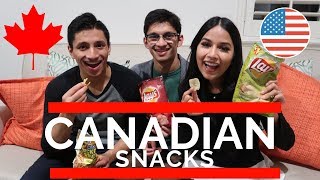 AMERICANS TRY CANADIAN SNACKS [upl. by Yeldud]