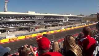 Start of Formula 1  Grandstand  Austin Texas  COTA  November 18 2012 [upl. by Nosral]