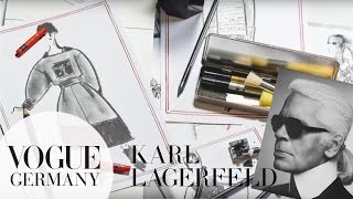 So arbeitet Karl Lagerfeld – Weggefährten über die Karl Lagerfeld Modemethode [upl. by Murial279]