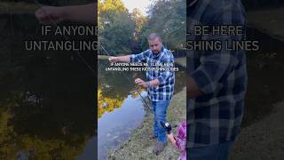 Untangling fishing lines is all in a days work as a Father [upl. by Syned]