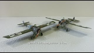 Building the Airfix and Eduard 172 Fokker EIII Eindeckers [upl. by Burrows]