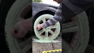 Wheel Snow Foam Short Green automobile printerscorner carcleaning detailing carwash carcare [upl. by Giovanna212]