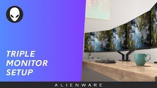 Triple monitor setup on your Alienware gaming desktop computer [upl. by Ailegnave]