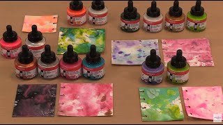 Amsterdam Acrylic Ink Tips amp Techniques Save 30 too by Jogglescom [upl. by Enirak541]