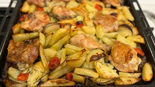 POLLO E PATATE AL FORNO di Betty e Marco  Ricetta facile e veloce [upl. by Picco]