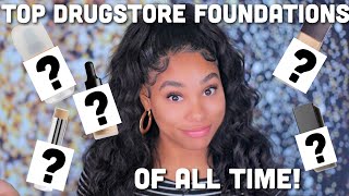 TOP 5 DRUGSTORE FOUNDATIONS OF ALL TIME  DEMO INCLUDED [upl. by Nylsor]