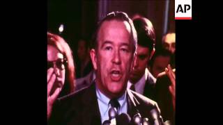 SYND 5173 SENATORS ON VIETNAM BOMBING NIXON AND WAR ADVISERS MEET [upl. by Ewer]