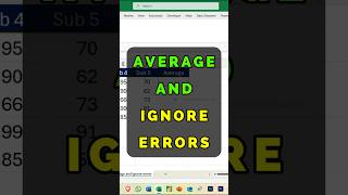 Ignore errors and Calculate Average in Excel [upl. by Ashling]