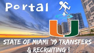 Miami Hurricanes Recruiting  Transfer Portal and 2019 Class Update [upl. by Frick27]