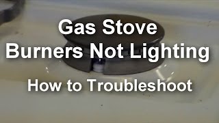 Gas Stove Top Burners Not Lighting  Not Working [upl. by Darline]