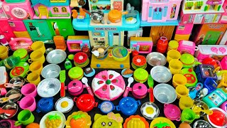 6minutes satisfying with Unboxing hello kitty super kitchen setASMR pink colour amezing kitchen set [upl. by Eecyac779]