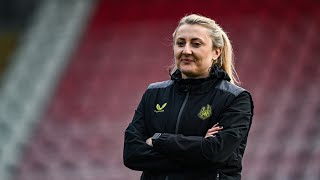 INTERVIEW  Becky Langley on St James Park fixture [upl. by Yeldua73]