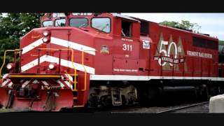 Vermont Rail System GP40 2W 50th Anniversary Locomotive 311 [upl. by Nimsay]